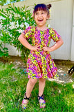 Leotard ~ S/S Cap Sleeve Bowback ~ Wild Cheetah