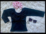 L/S Bowback Top ~ Black