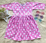 1 left! 4T ~ Pocket Dress ~ Pink Polka Dots