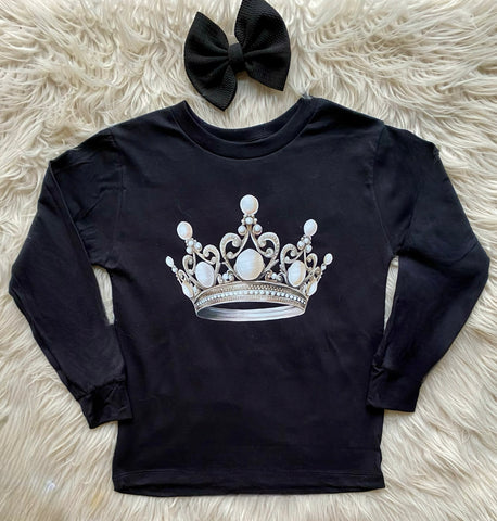 2 left! 4T & 5T ~ RTS Graphic Tee ~ Long Sleeve ~ Pearl Crown