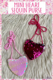 Mini Sequin Heart Purse