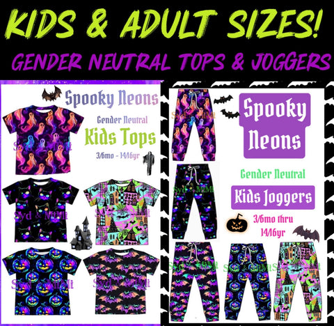 Sneak Peek ~ Kids & Adults ~ Spooky Neons Collection