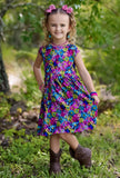 Bowback  Dress ~ Electric Daisies