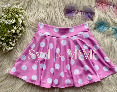 Twirl Skort ~ Pink Polka Dots