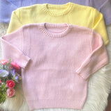Cotton Sweater ~ Pastel Yellow