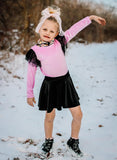Twirl Skort ~  Black Velvet