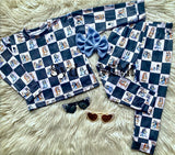 Pullover Top ~ Checkered Pups