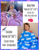 ‼️PREORDER‼️ Personalized & Printed Blankets~Please leave your info in the Notes Section at checkout😊
