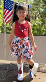 2 left! 5/6 & 6/7yr ~ Twirl Skort ~ RWB Butterflies