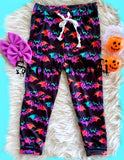 2 left! 6/7 & 7/8yr ~ Adults & Kids Gender Neutral Joggers ~ Neon Bats