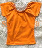 Cap Sleeve Fitted Top ~ Orange