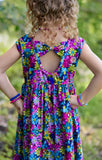 Bowback  Dress ~ Electric Daisies