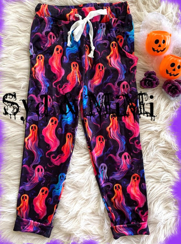 Adults & Kids Gender Neutral Joggers ~ Neon Ghosts