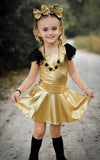 Twirl Skort ~ Metallic Gold