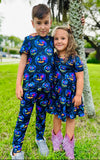 1 left! Adult XL ~ Adults & Kids Gender Neutral Joggers ~ Neon Pumpkins