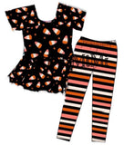 2 left! Size 5/6yr ~ Peplum Set ~ Candy Corn