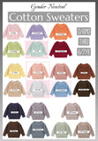 ‼️PREORDER‼️ 2025 NEW Cotton Sweaters ~ Don't forget to leave your color choice in the Notes Section at checkout!