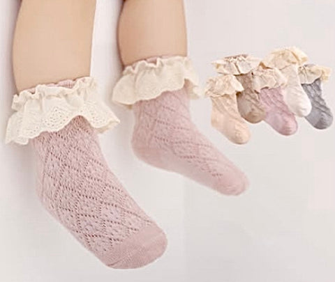 Lace Trimmed Anklets