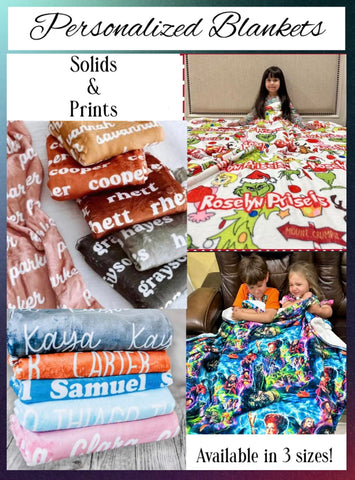 ‼️PREORDER‼️ Personalized & Printed Blankets~Please leave your info in the Notes Section at checkout😊
