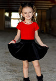 Twirl Skort ~  Black Velvet