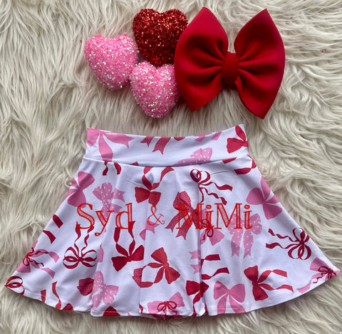 Twirl Skort ~ Valentine's Bows