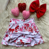 Twirl Skort ~ Valentine's Bows