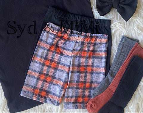 Bike Shorts ~ Cozy Fall Plaid