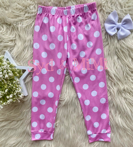 Joggers ~ Pink Polka Dots