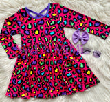 Crossback Dress ~ Hot Pink Cheetah