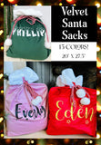 ‼️PREORDER‼️ Velvet Santa Sack ~ Please leave Name & Font Info in the Notes Section at Checkout
