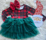 Plaid & Tulle Tier Dress