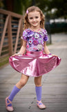 1 size left! 3/4yr ~ Cap Sleeve Top ~ 3D Lavender Floral