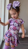 1 size left! 3/4yr ~ Cap Sleeve Top ~ 3D Lavender Floral