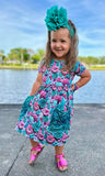 2 left! 2T & 3T ~ Pocket Dress ~ 3D Cactus