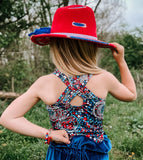 Crossback Racer Top - RWB Boho Beads