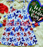 1 left! 2T ~ Jumper Dress ~ RWB Bows