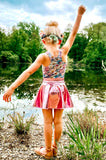 Racerback Top ~ Faux Embroidered Daisies