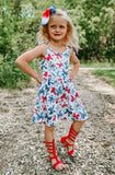 1 left! 2T ~ Jumper Dress ~ RWB Bows