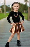 Twirl Skort ~ Metallic Bronze