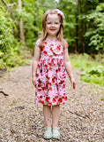 2 sizes left! 2T & 6/7yr ~ Bowback Pocket Dress ~ Berry Patch