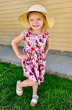 2 sizes left! 2T & 6/7yr ~ Bowback Pocket Dress ~ Berry Patch