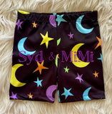 Bike Shorts ~ Neon Moons & Stars