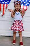 1 left! 2T ~ Skater Skort ~ RWB Chex