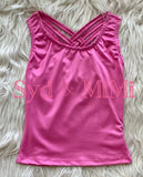 1 left! 2/3yr ~ Crossback Racer Top ~ Bubblegum Pink