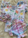 2 left! 3/4 & 6/7yr ~ Ruffle Top~Summer Floral