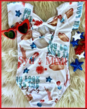 Leotard- DOUBLE Bowback ~ You Look Like the 4th of July