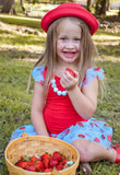 2 sizes left! 2T & 4T ~ Strawberry Tulle Mini Dress