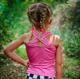 1 left! 2/3yr ~ Crossback Racer Top ~ Bubblegum Pink