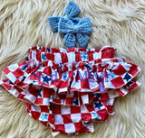 Double Ruffle Bloomers™️~  RWB Chex