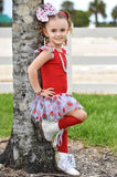 2 sizes left! 2T & 4T ~ Strawberry Tulle Mini Dress